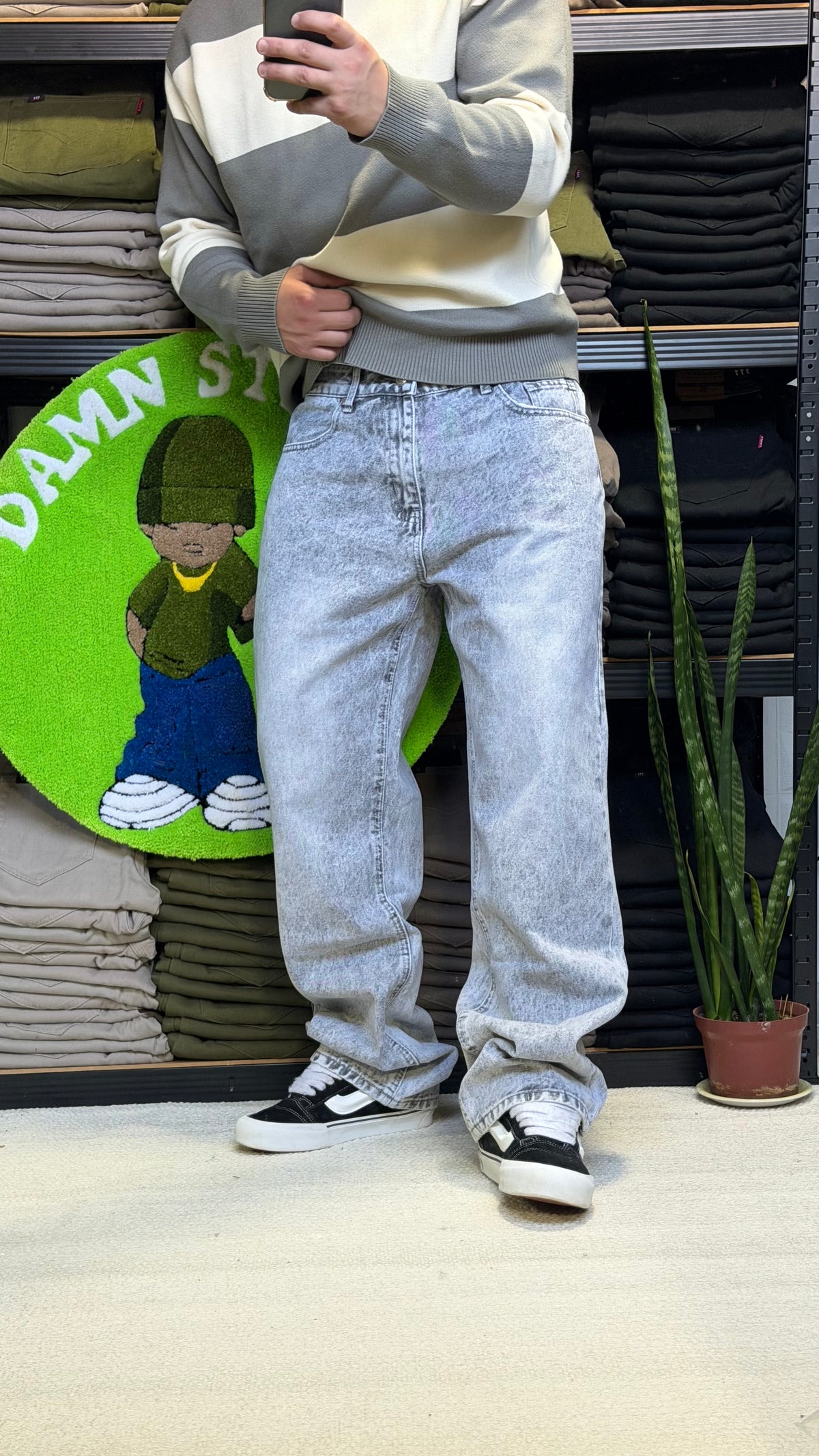 JEANS BAGGY GRIS