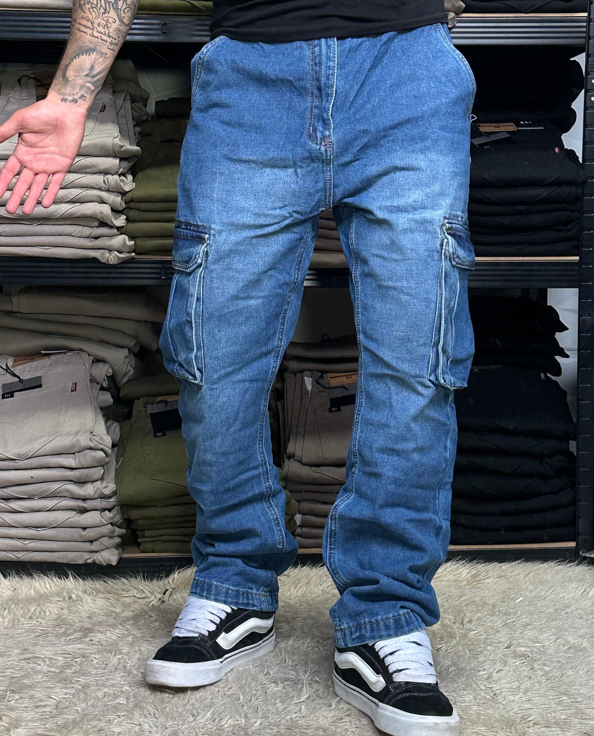 JEANS CARGO AZUL