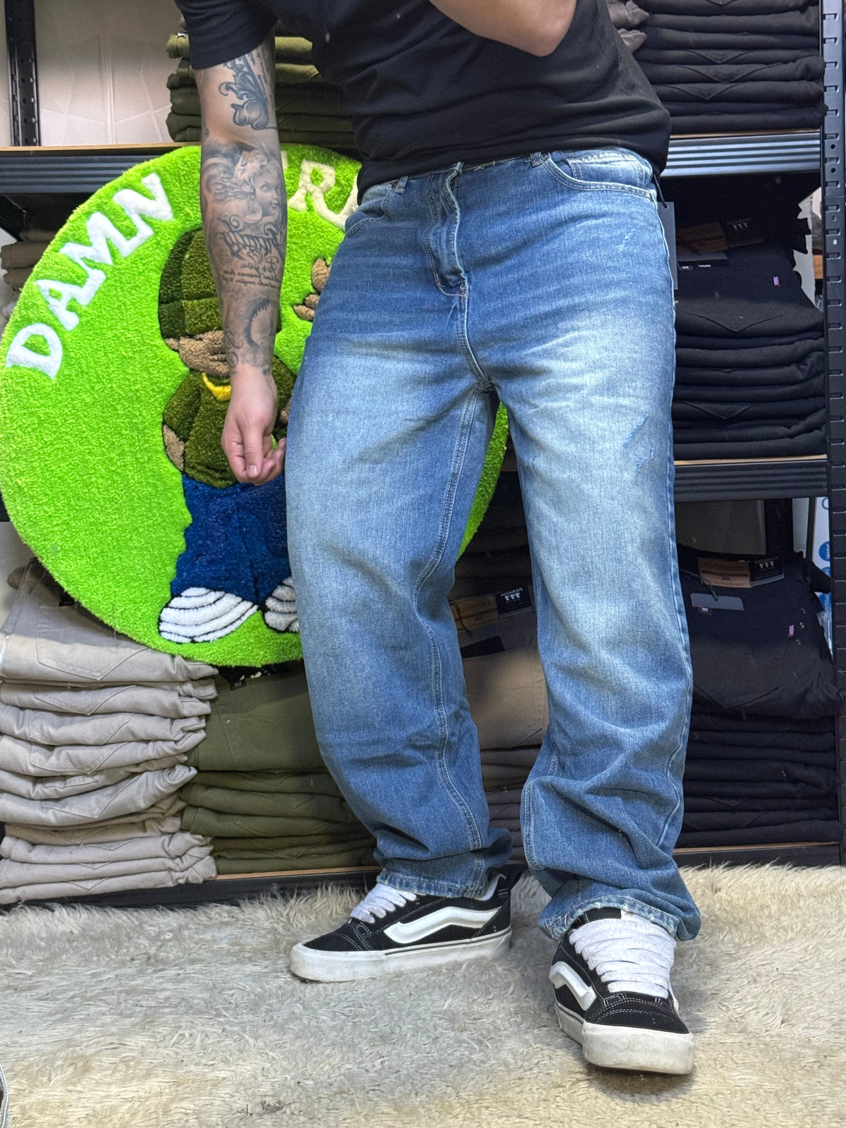 JEANS MOM AZUL