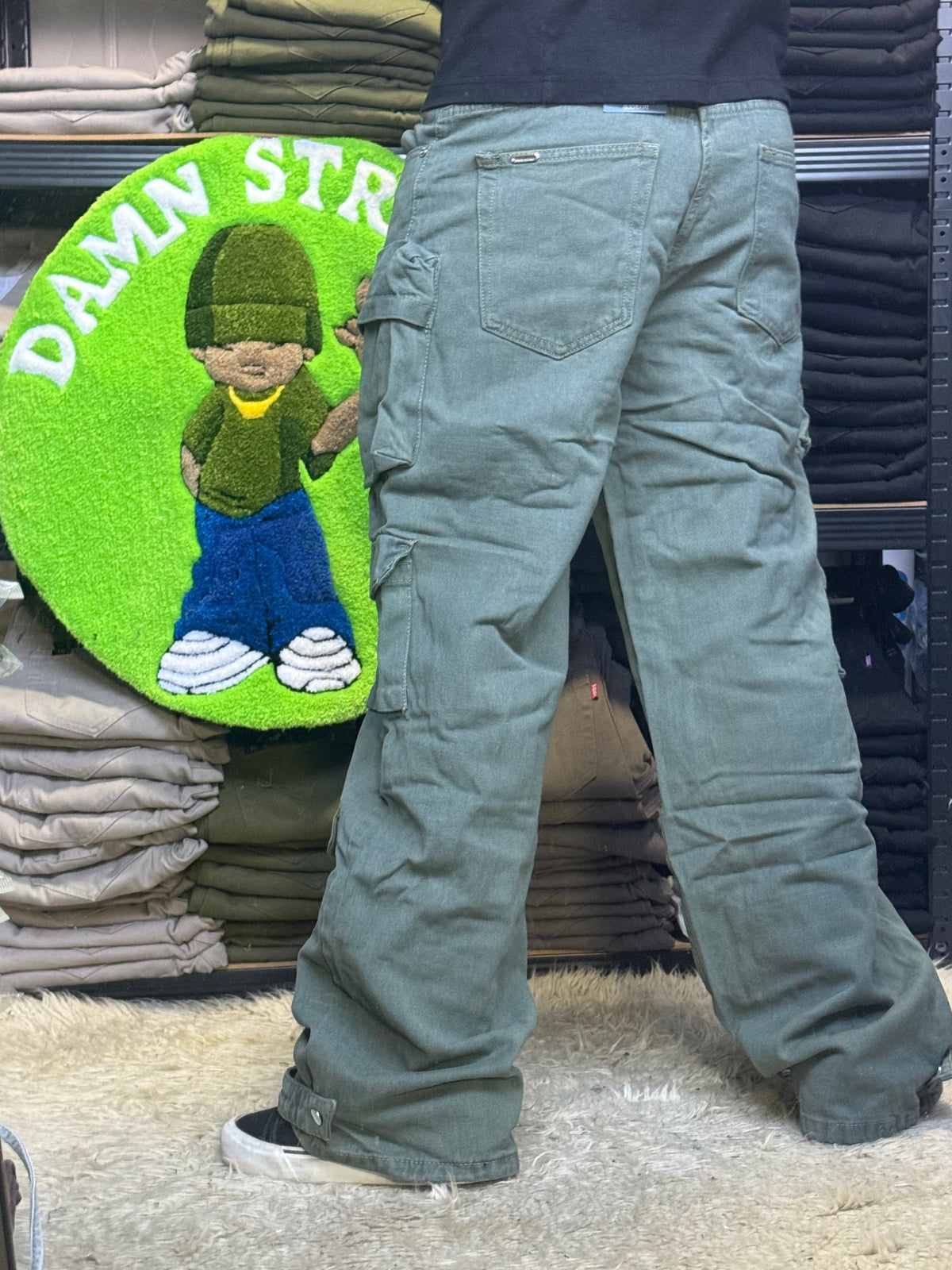 JEANS MULTICARGO VERDE