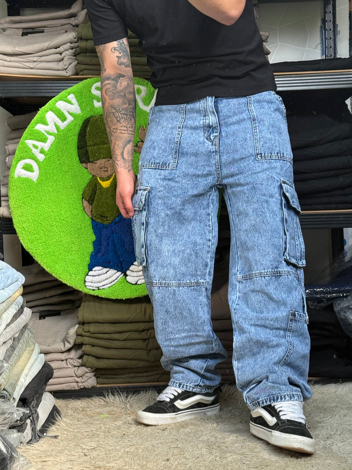 JEANS CARGO CELESTIANO