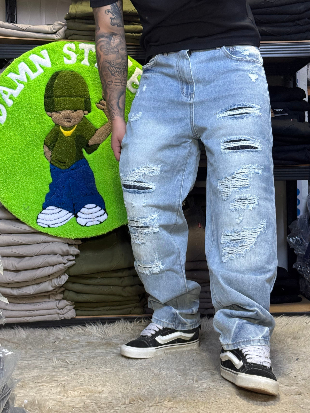 JEANS MOM RASGADO