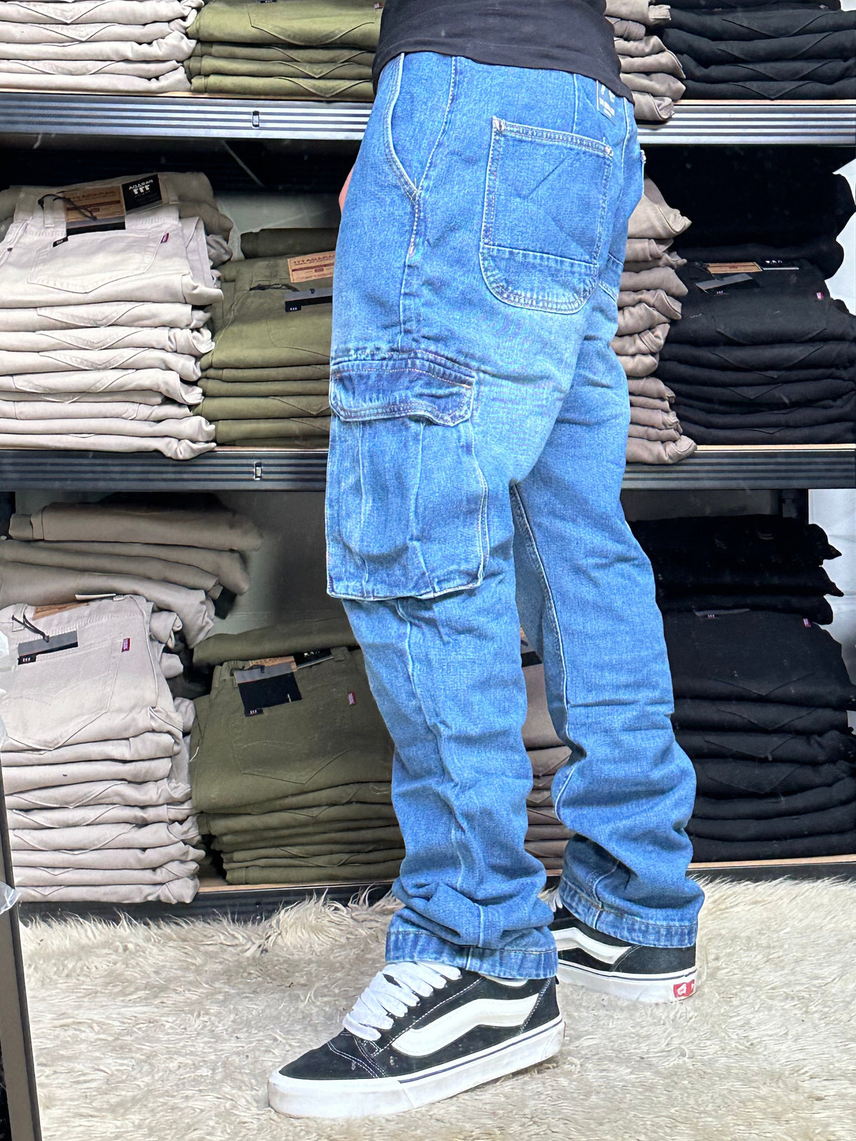 JEANS CARGO AZUL