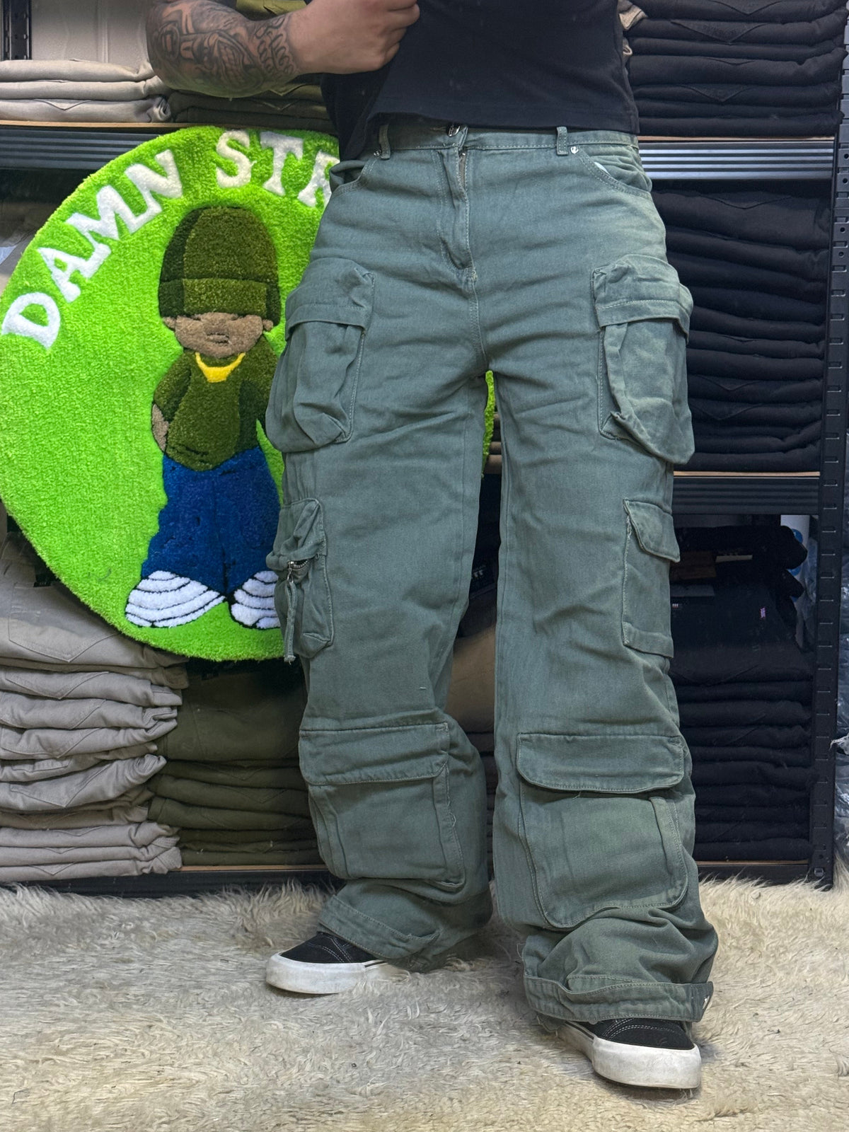 JEANS MULTICARGO VERDE