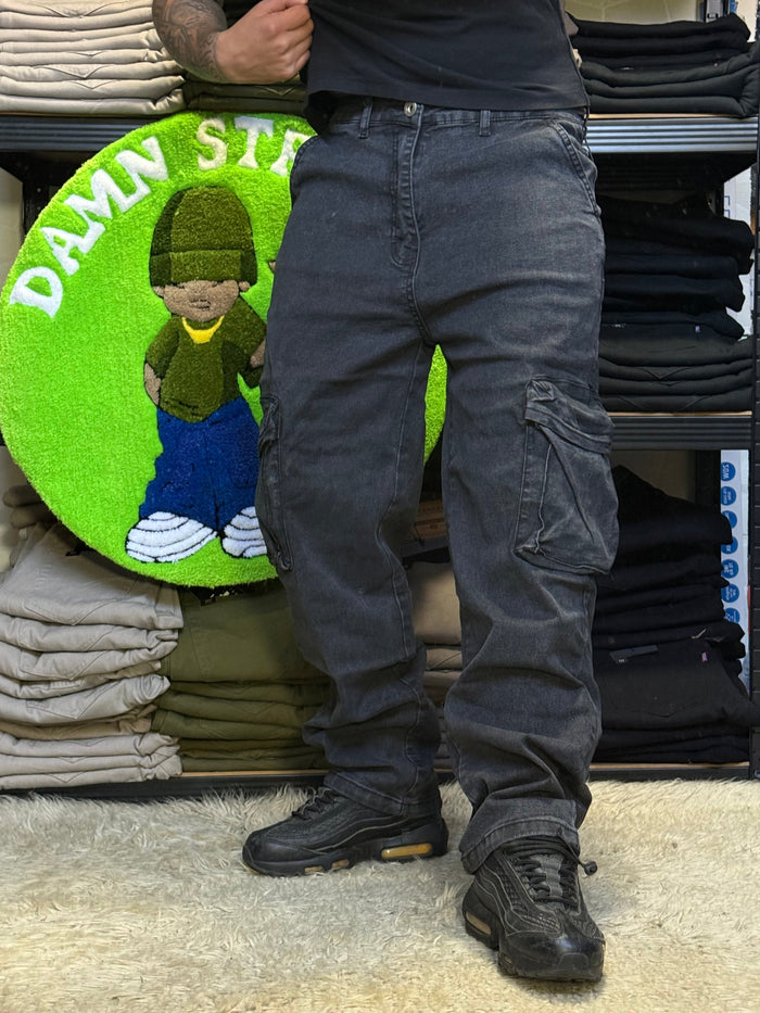 JEANS CARGO CARBÓN