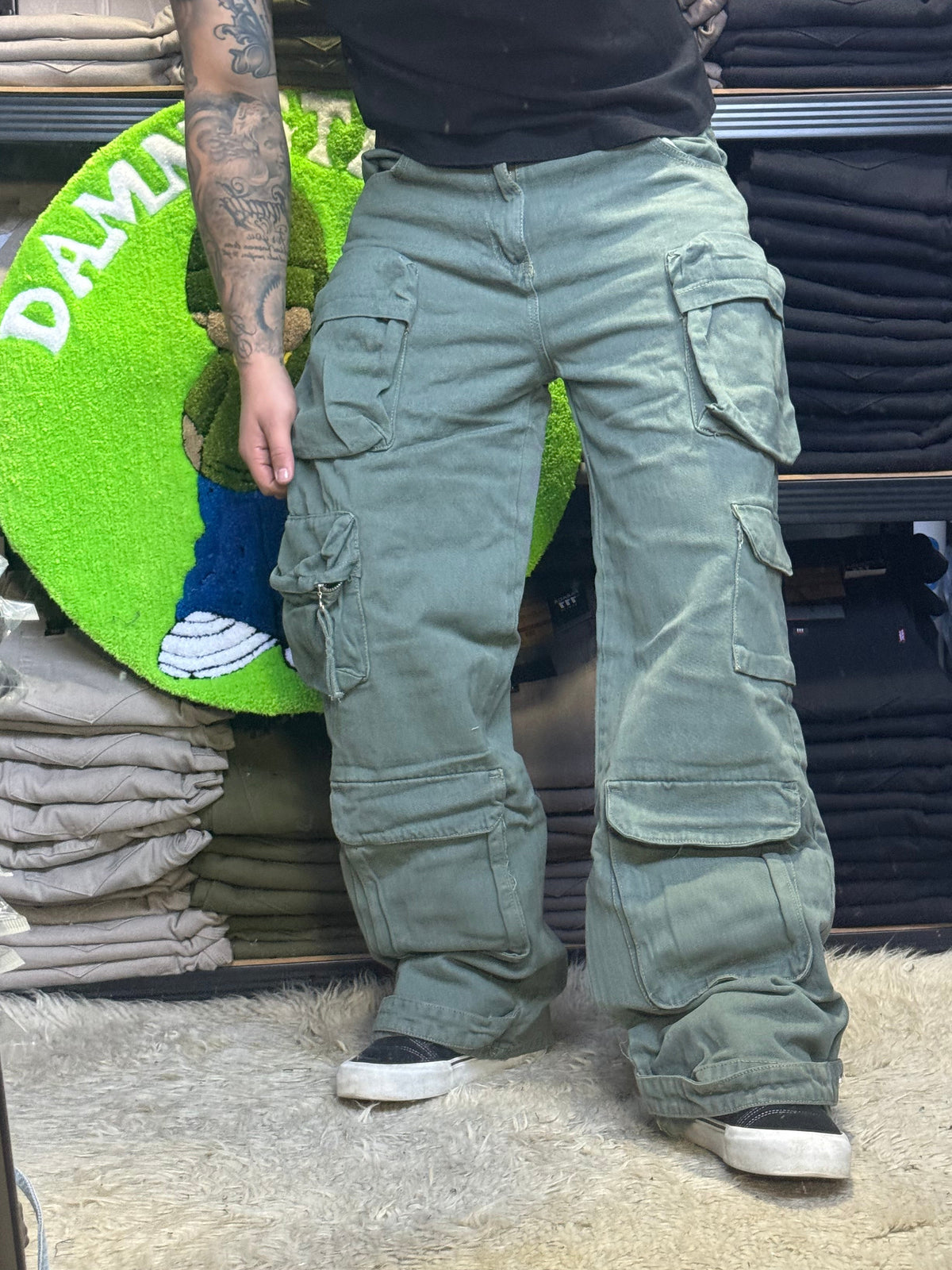 JEANS MULTICARGO VERDE