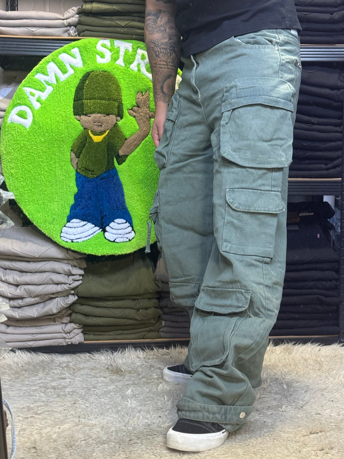 JEANS MULTICARGO VERDE