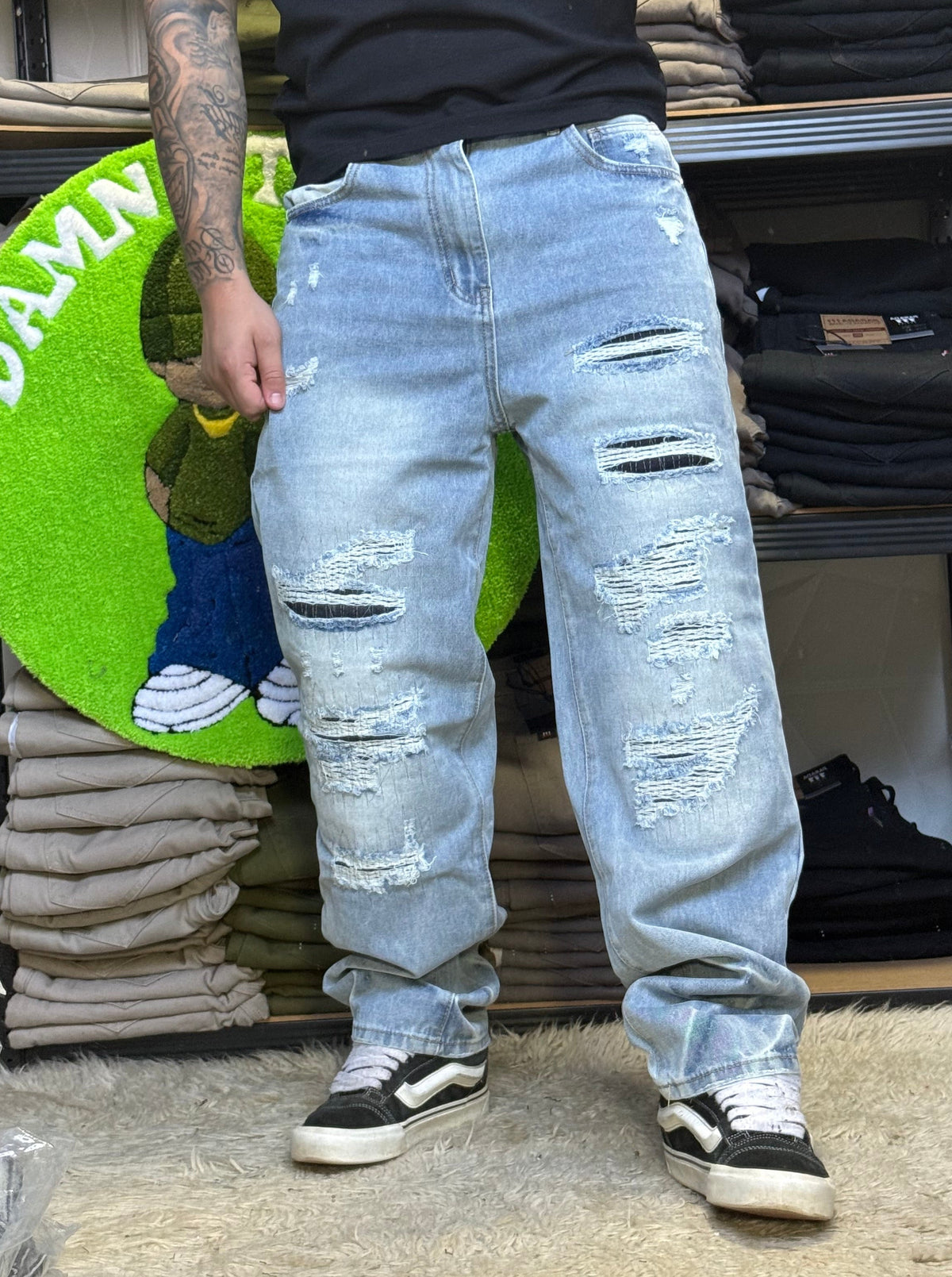JEANS MOM RASGADO