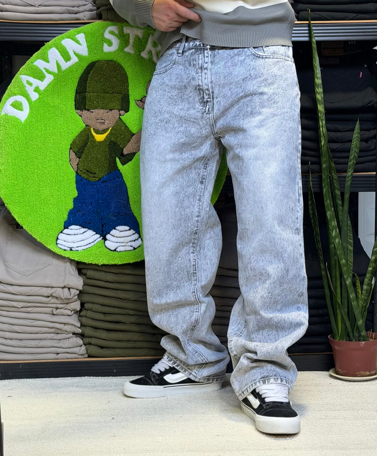 JEANS BAGGY GRIS