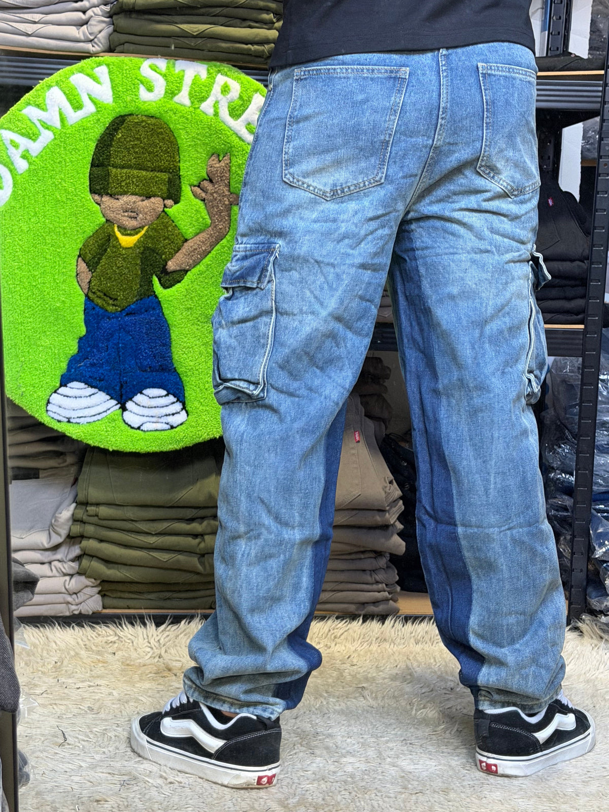 JEANS CARGO DESGASTE