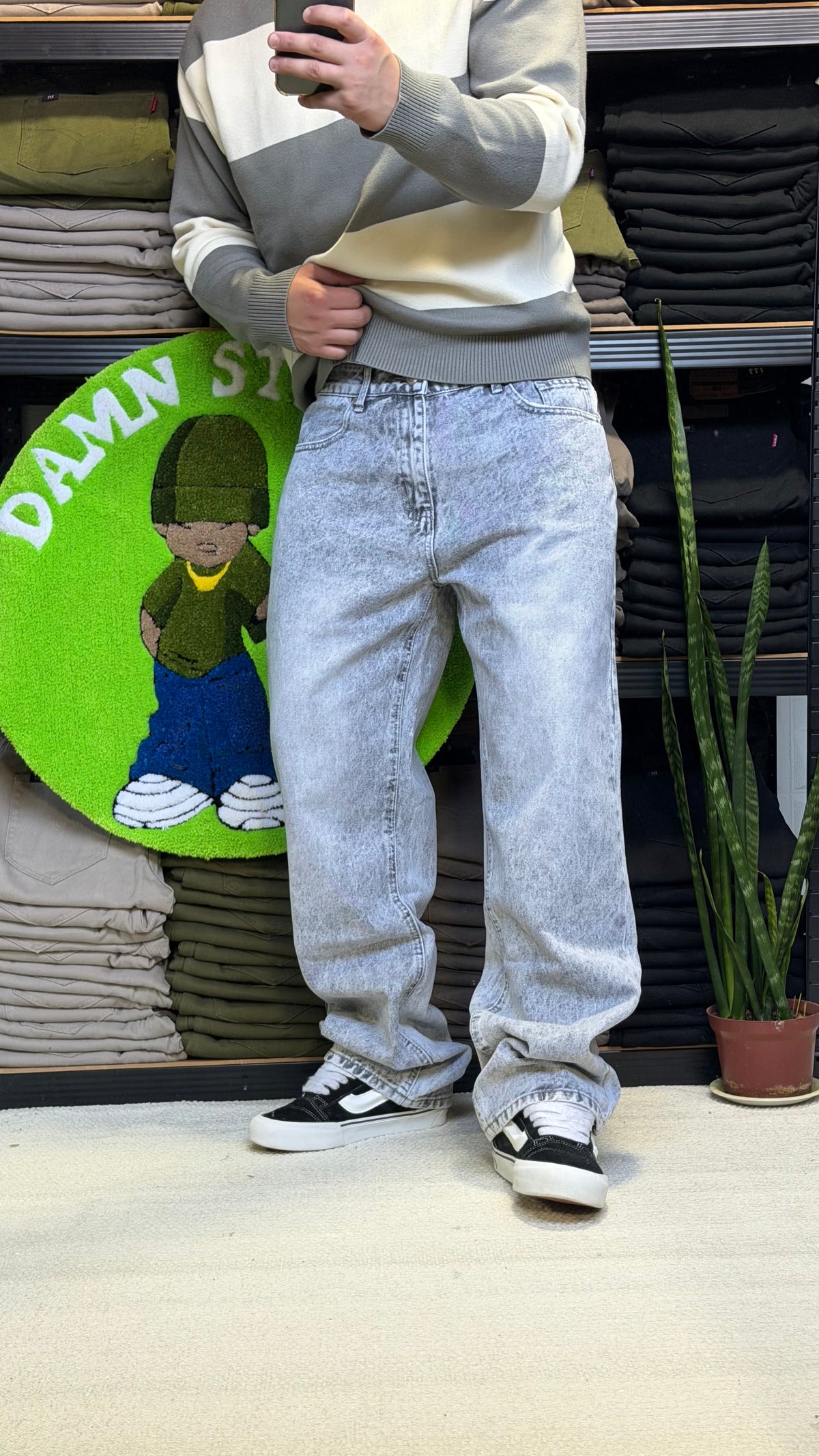 JEANS BAGGY GRIS