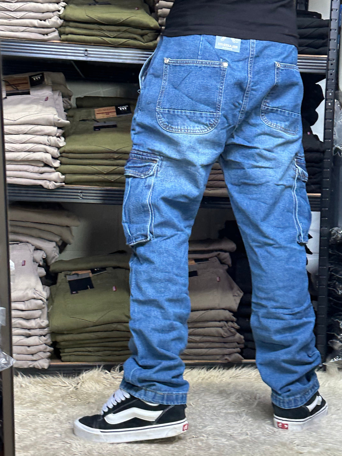JEANS CARGO AZUL