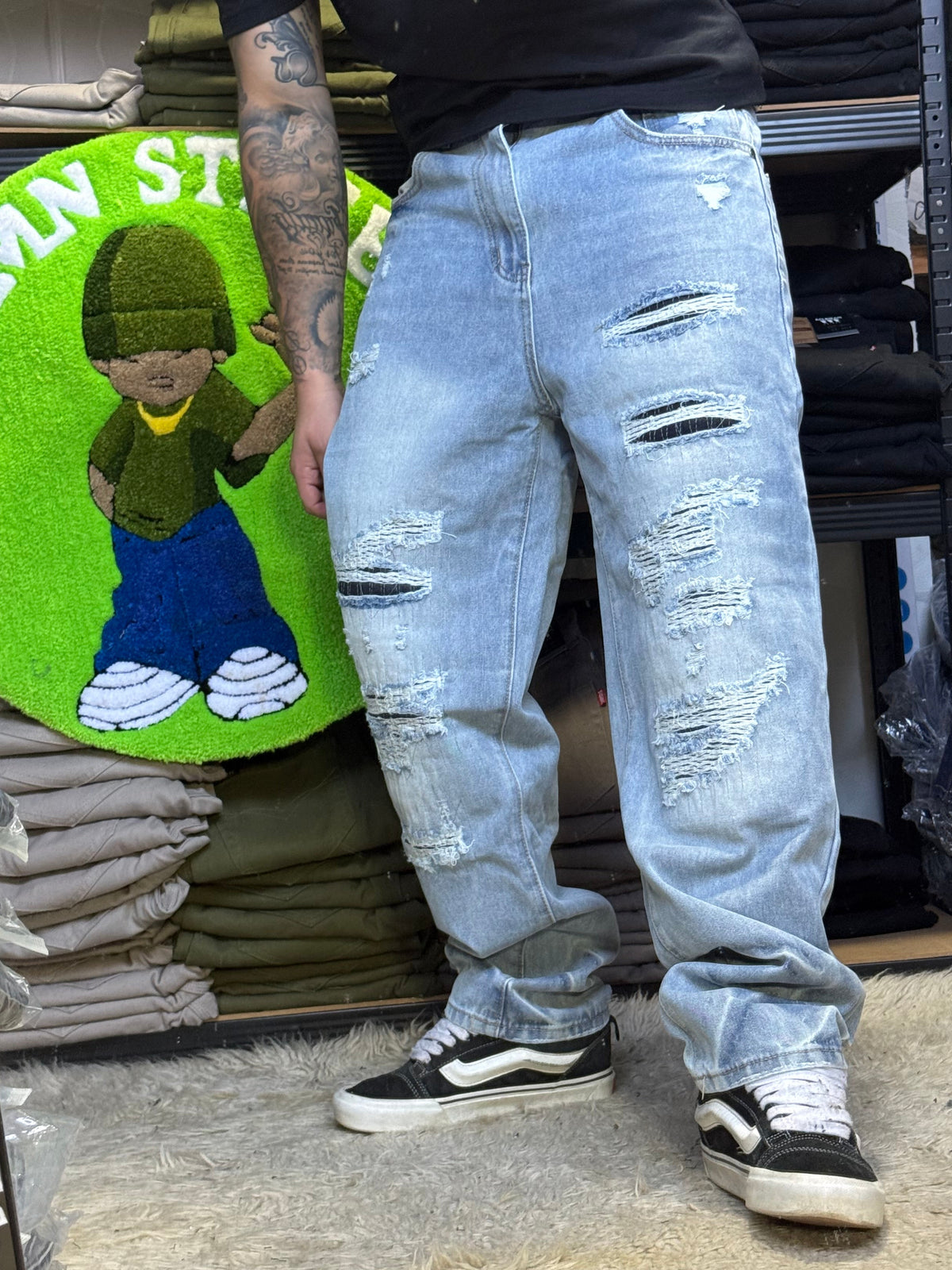 JEANS MOM RASGADO