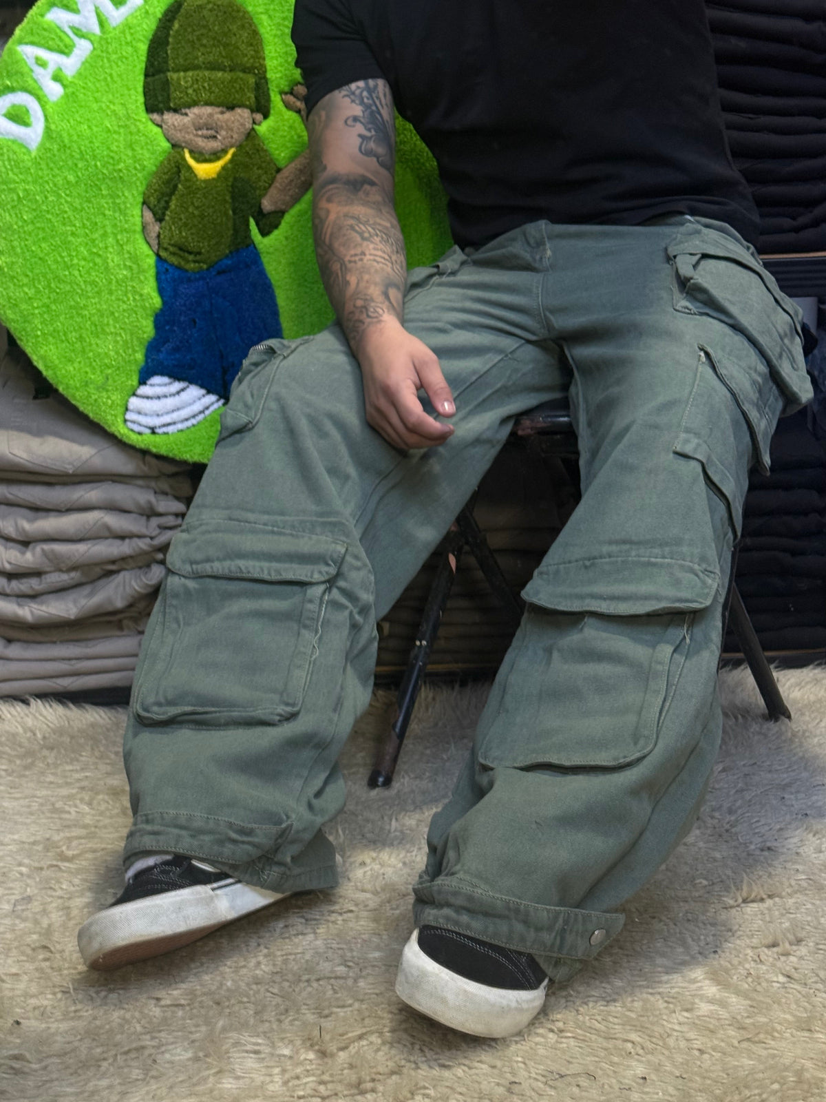 JEANS MULTICARGO VERDE
