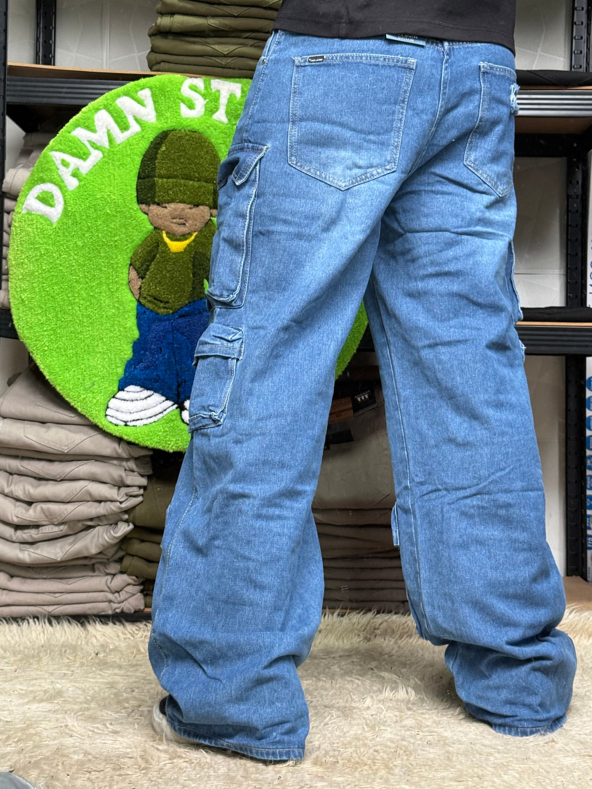 JEANS MULTICARGO AZUL
