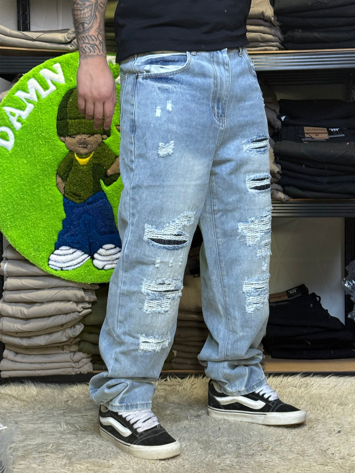 JEANS MOM RASGADO